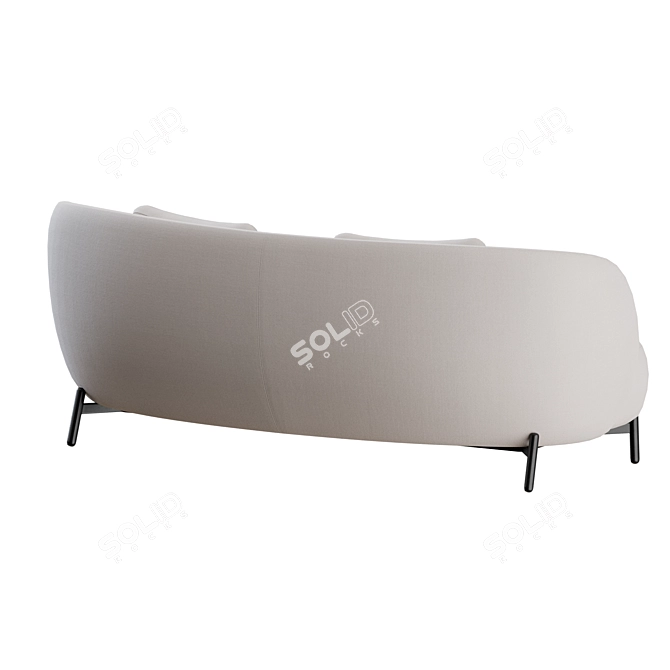 Kartell Lunam Sofa: Modern Elegance for Your Space 3D model image 6