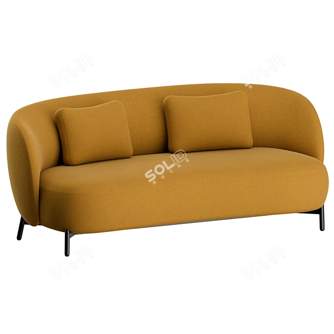 Kartell Lunam Sofa: Modern Elegance for Your Space 3D model image 7