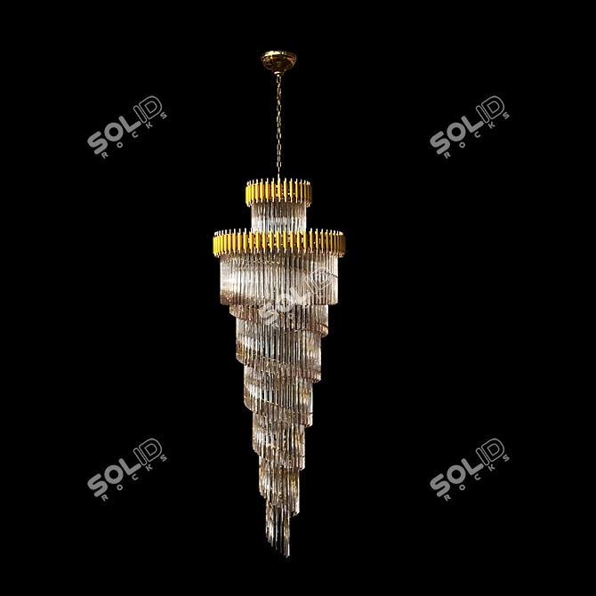 Ethereal Glow: Corona Chandelier 3D model image 2