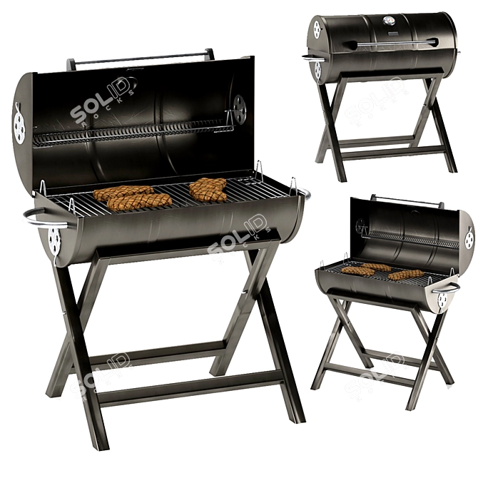 Outdoor BBQ 3D Model 3D model image 1