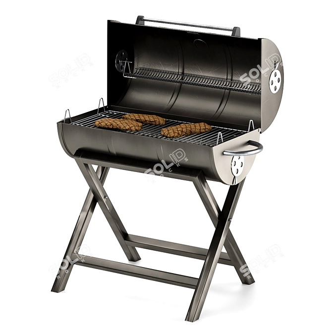 Outdoor BBQ 3D Model 3D model image 4