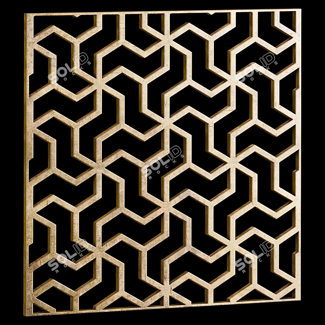 Square Decor Panels Set 3D model image 3