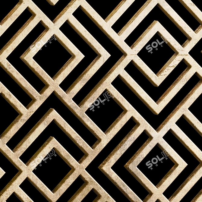 Square Decor Panels Set 3D model image 5