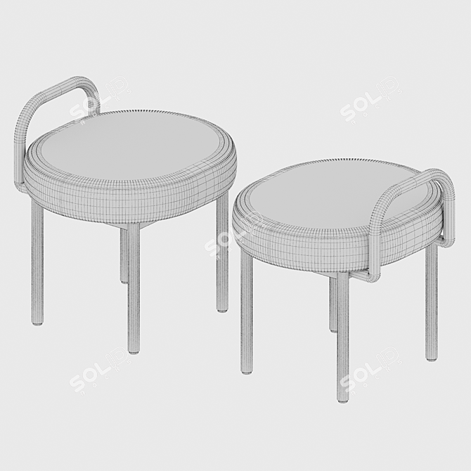 Modnode Design Fashion Pouffe 3D model image 3