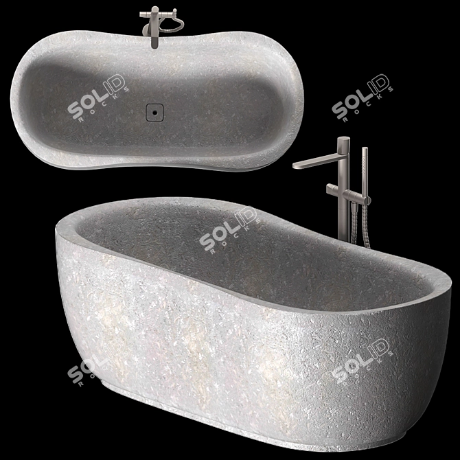 Elegant Stone Bathtub: Fida 3D model image 2