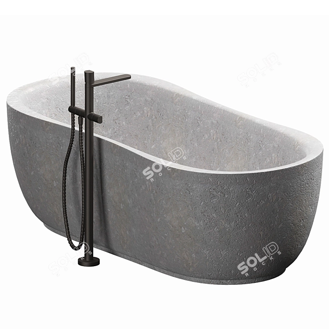 Elegant Stone Bathtub: Fida 3D model image 3