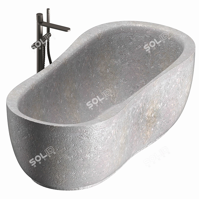 Elegant Stone Bathtub: Fida 3D model image 8