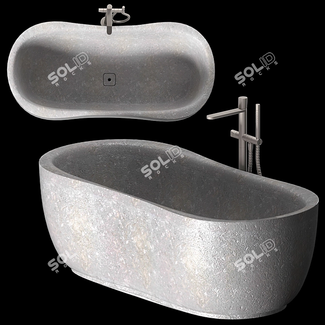 Elegant Stone Bathtub: Fida 3D model image 12