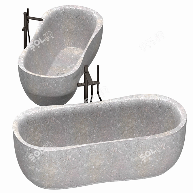 Elegant Stone Bathtub: Fida 3D model image 13