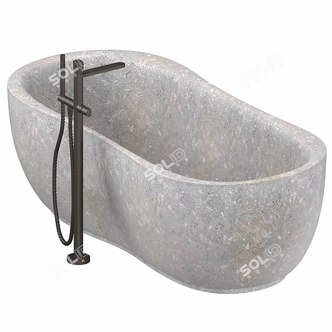 Elegant Stone Bathtub: Fida 3D model image 14