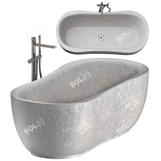 Elegant Stone Bathtub: Fida 3D model image 16