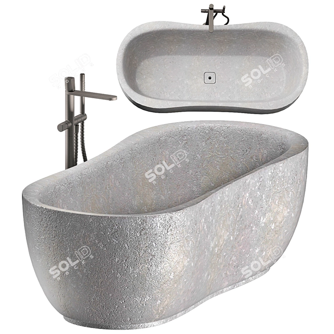 Elegant Stone Bathtub: Fida 3D model image 18