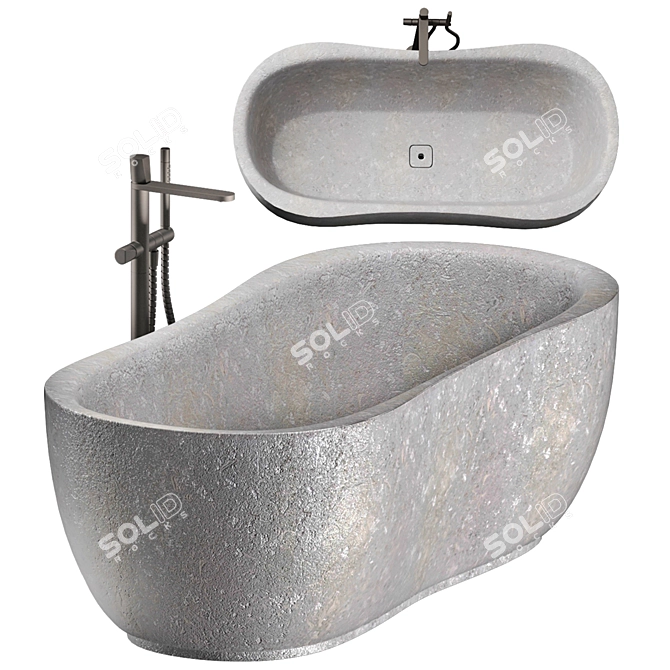 Elegant Stone Bathtub: Fida 3D model image 20