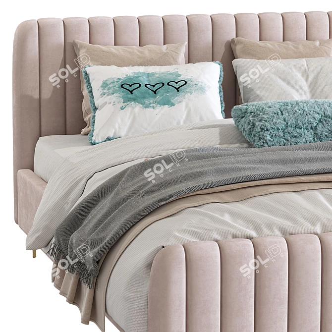 Angela Bed 230 - Luxury Bed with Candelabra 3D model image 4
