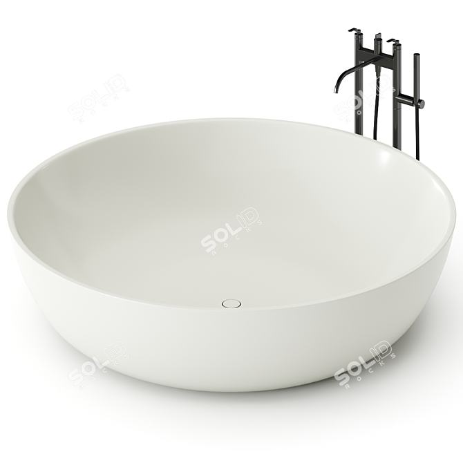 Fischer Round Bathtub 1880mm 3D model image 1