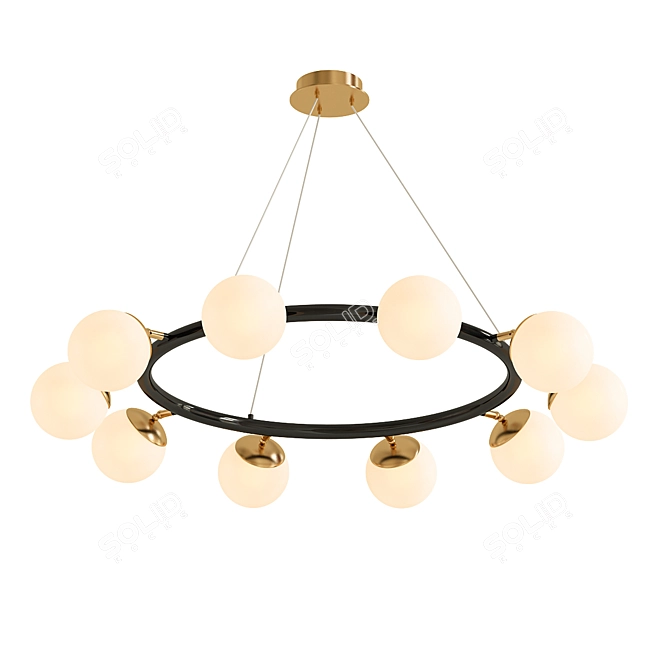 Ethereal Elegance String Chandelier 3D model image 1