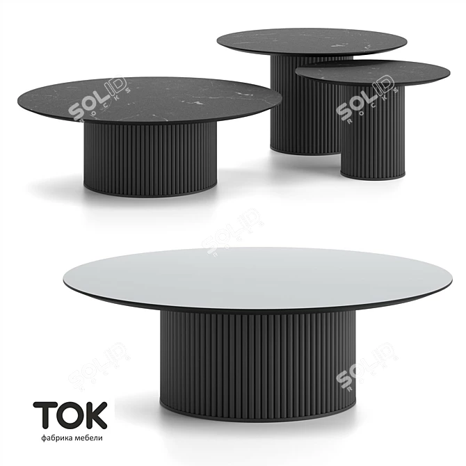 Velvet Coffee Tables: Elegant and Luxurious 3D model image 1