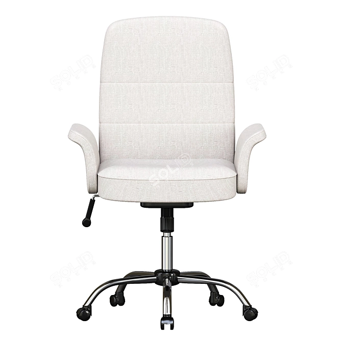 Elegant Fabric Office Chair 3D model image 2