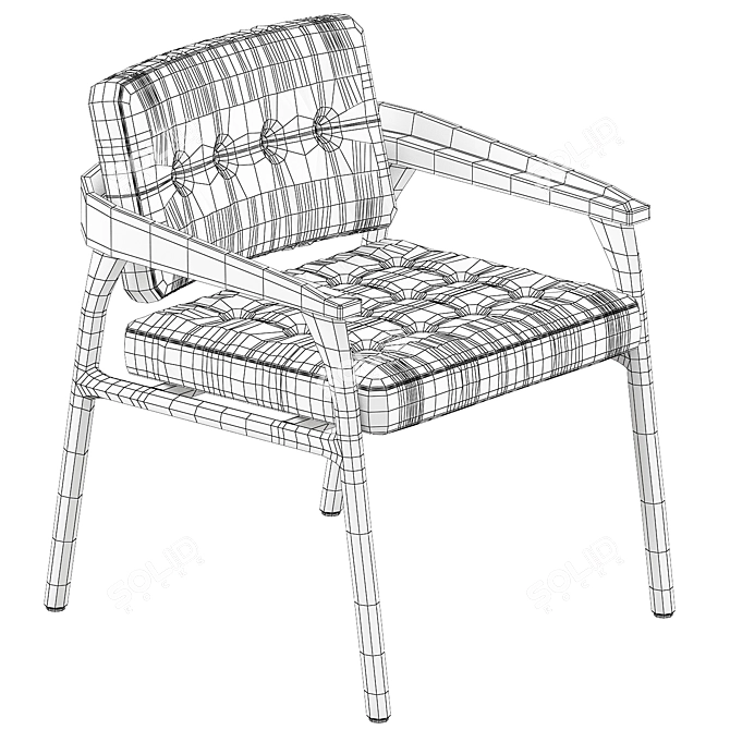 Trussardi Casa Casilia Lounge Chair 3D model image 3