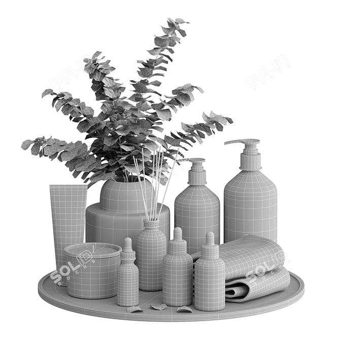 Bathroom Bliss Set - Modern  Stylish  Functional  Elegant 3D model image 4