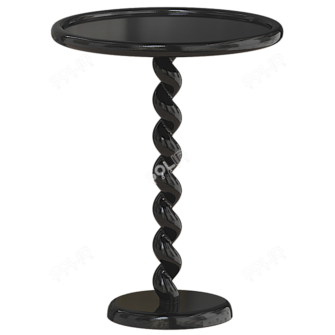 Elegant Twister Side Table 3D model image 1