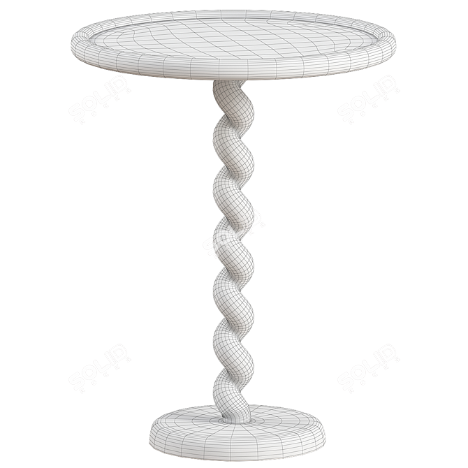 Elegant Twister Side Table 3D model image 2