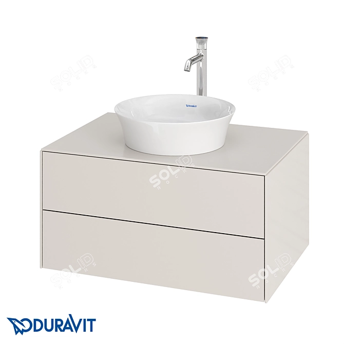 Duravit OM White Tulip Bedside Table - #WT4985 3D model image 1