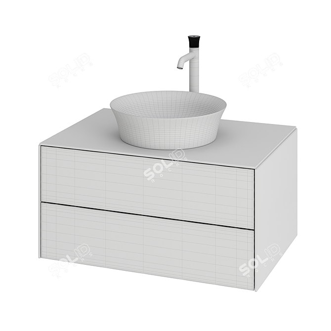 Duravit OM White Tulip Bedside Table - #WT4985 3D model image 5