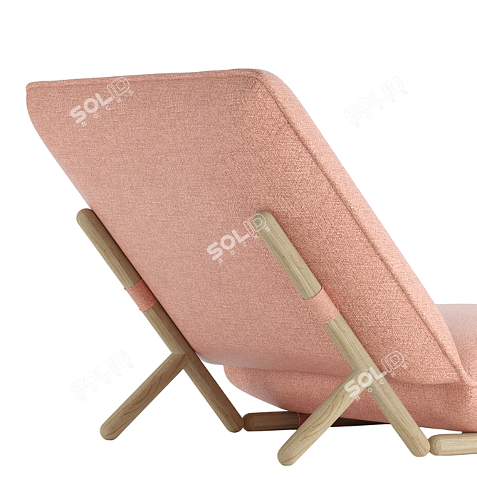 Elegant Hiro Lounge Chair 3D model image 3