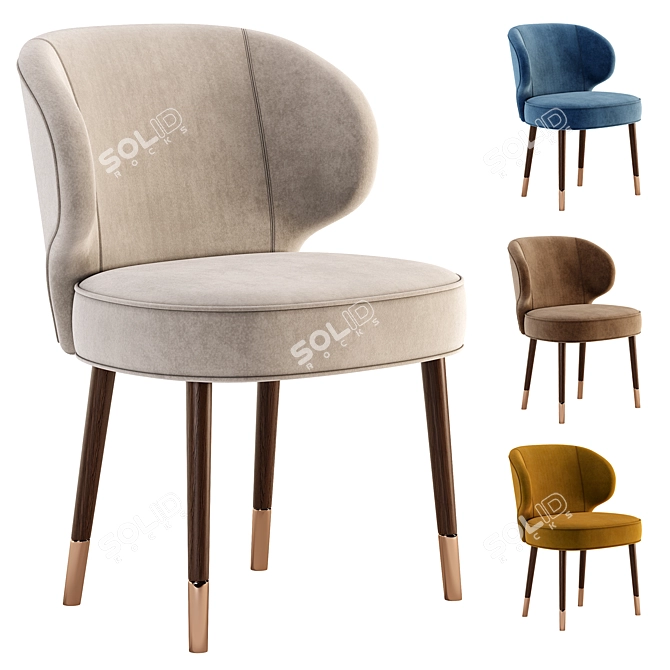 Sleek Comfort: Easy Chair 3D model image 1
