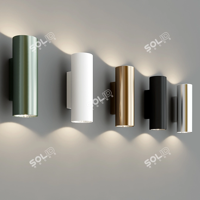 Sleek and Durable YORI Outdoor Wall Lamp 3D model image 2
