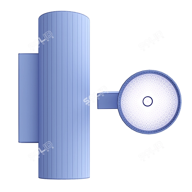 Sleek and Durable YORI Outdoor Wall Lamp 3D model image 3