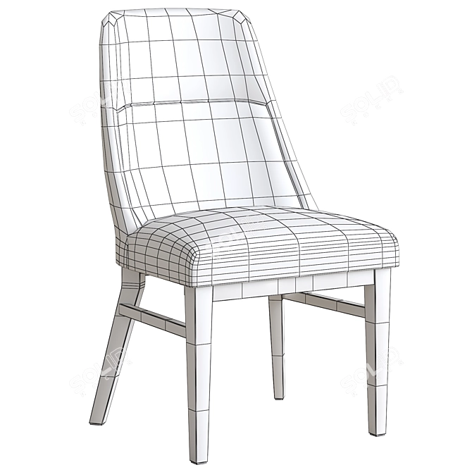 Modern Langston Armless Chair 3D model image 3