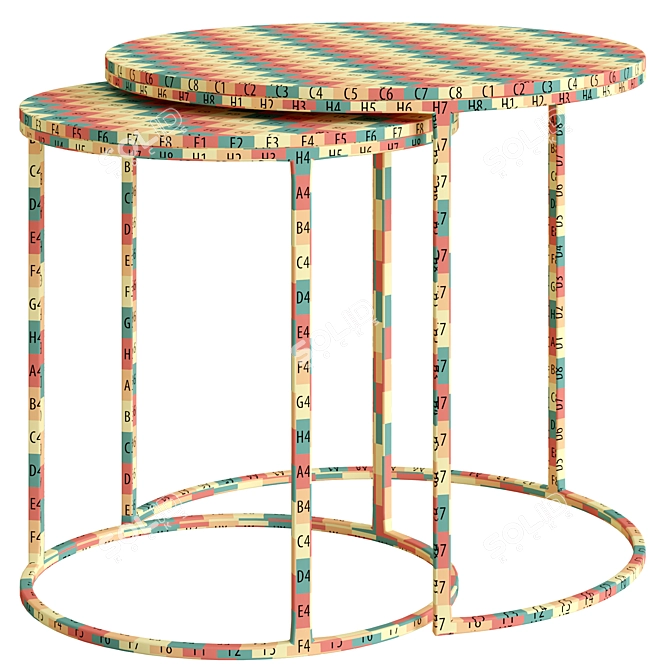 Lavastone Nesting Side Tables 3D model image 2