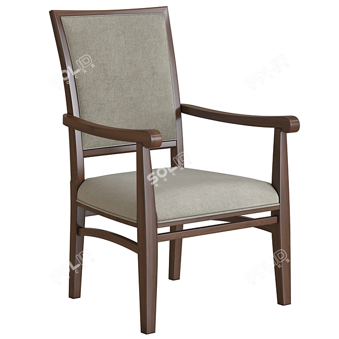 Plymouth Arm Chair: Stylish and Comfortable 3D model image 1