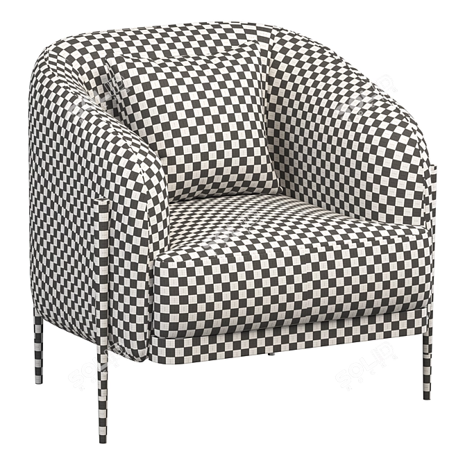 Oxford Armchair: Comfort and Style 3D model image 5