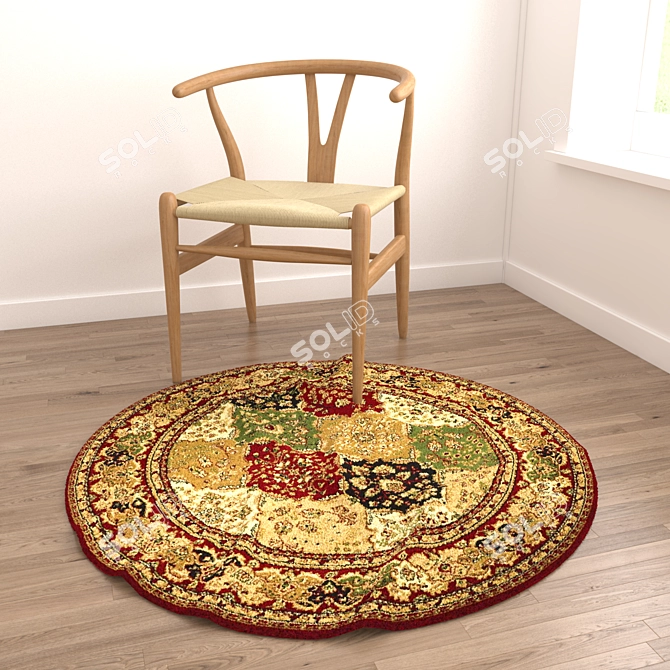 Versatile Round Rugs Set 3D model image 5