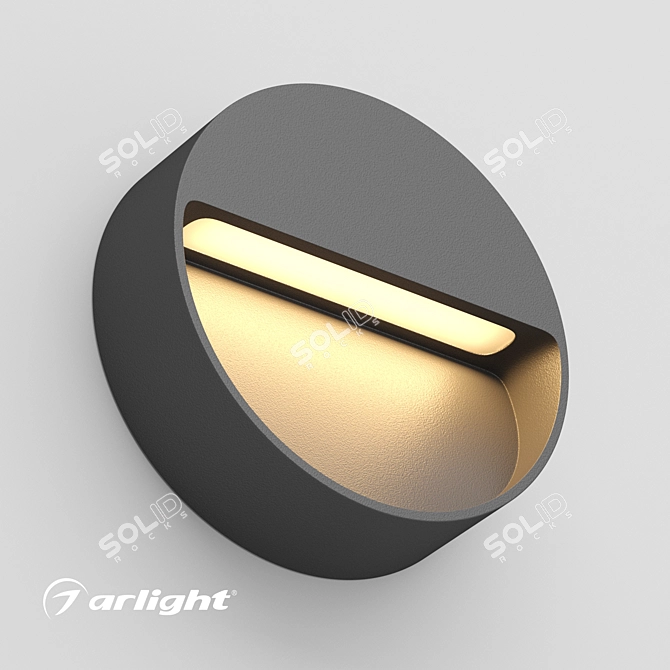 Sleek Outdoor Wall Luminaire 3D model image 1