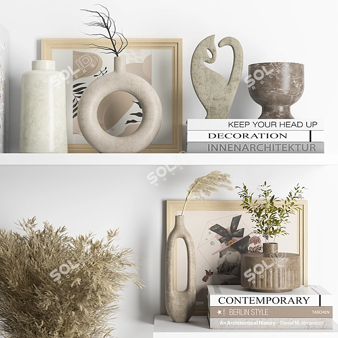 Modern Decorative Set - 2015 Version 3D model image 3