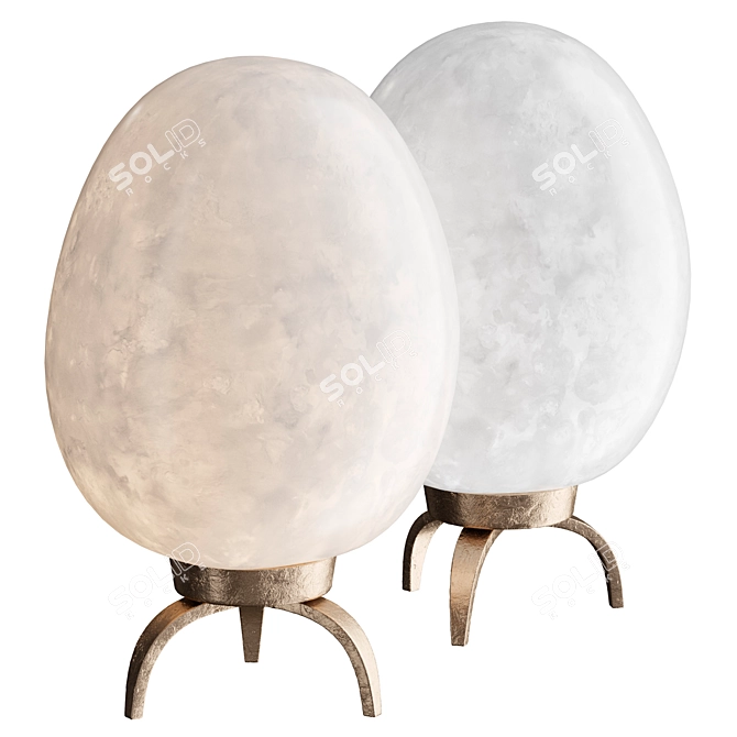 Illuminating Elegance: Patrizia Volpato STONE Lamp 3D model image 1