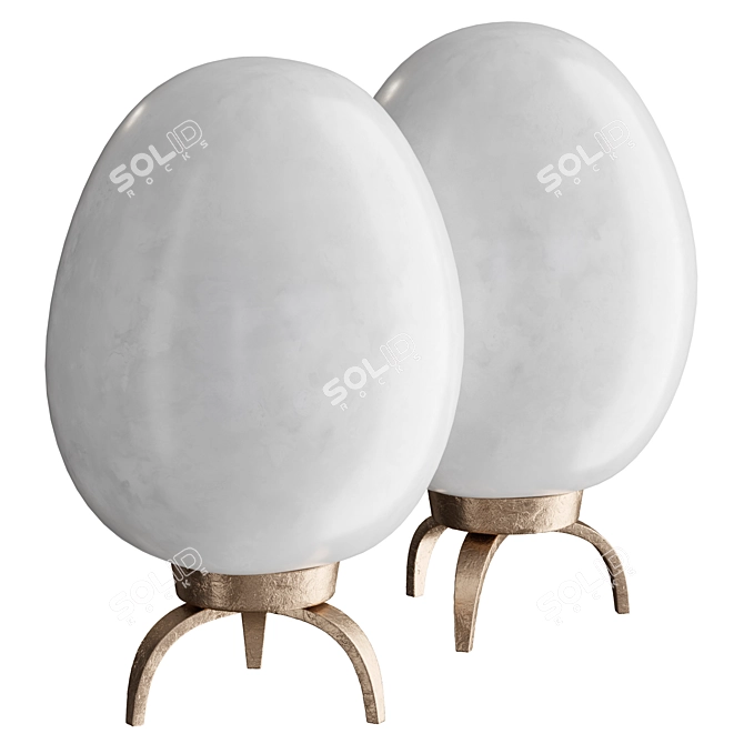 Illuminating Elegance: Patrizia Volpato STONE Lamp 3D model image 2