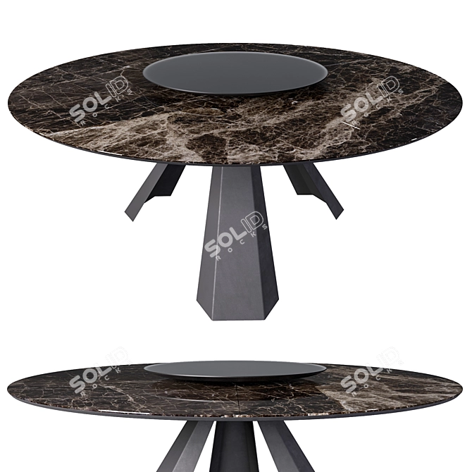 Elegant Eliot Round Table: Luxury Design 3D model image 2