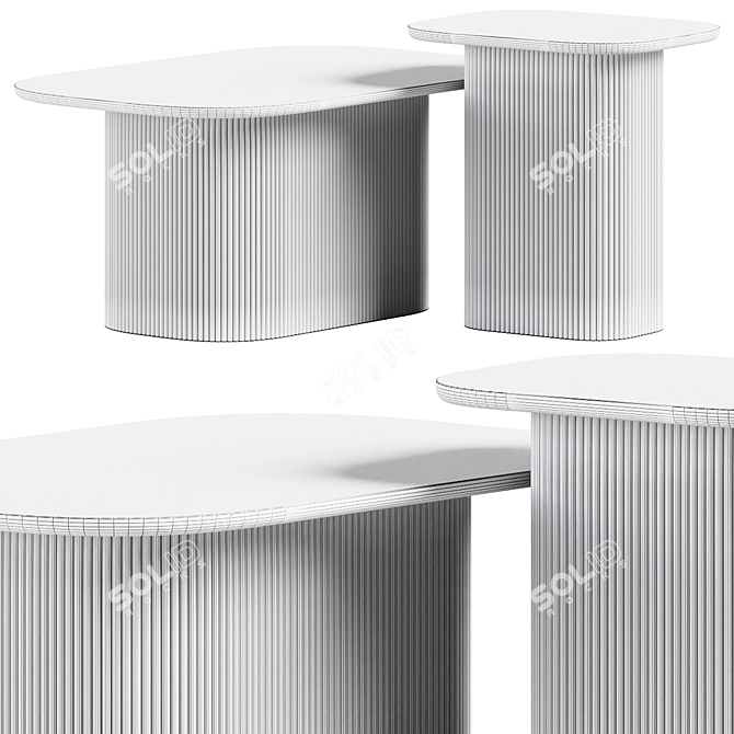 Modern Tamula Coffee Tables Set 3D model image 2