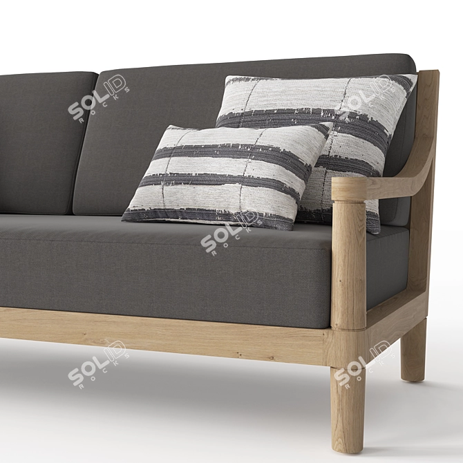 Restoration Hardware Miramar Teak Sofa 3D model image 3