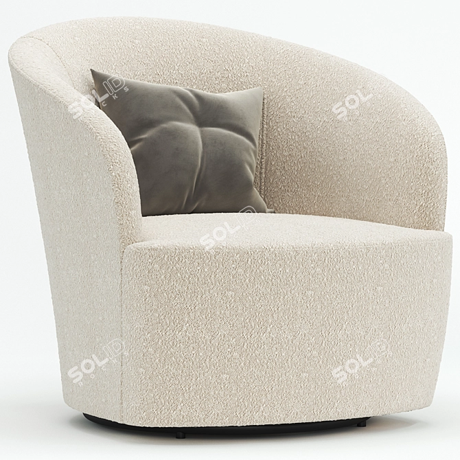 Infinity Swivel Chair: Sleek Design, Ultimate Comfort 3D model image 1