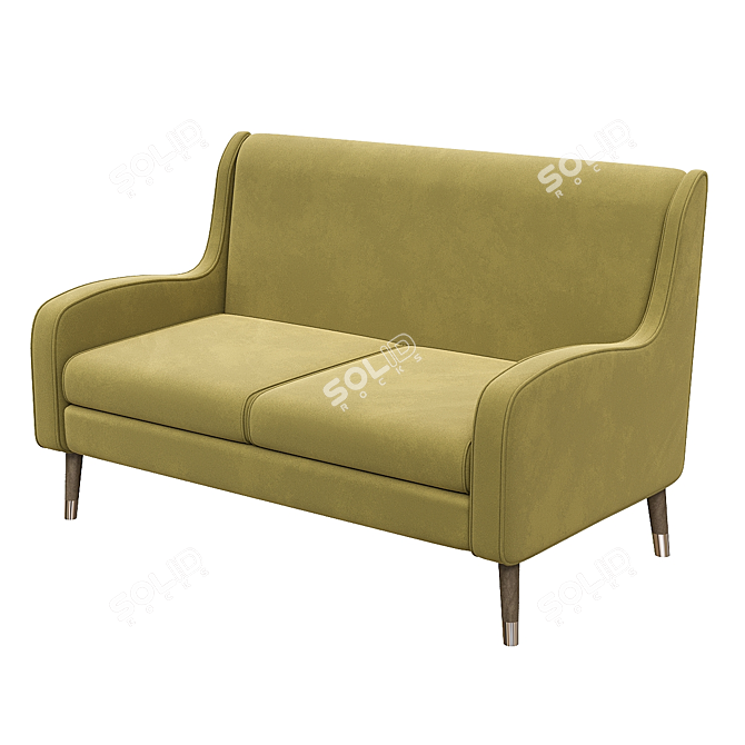 Classic Mustard Sofa: Timeless Elegance 3D model image 3