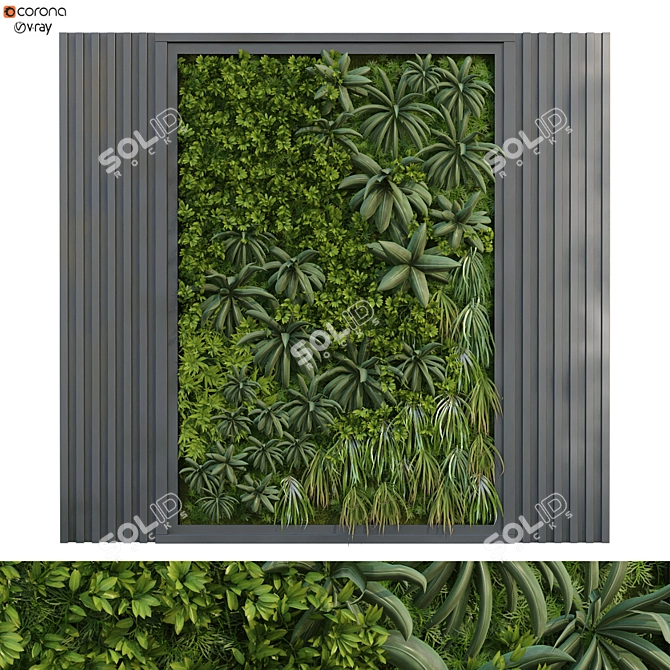 GreenWall 262: Vertical Plant Set 3D model image 1