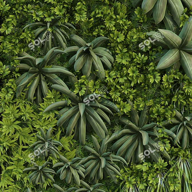 GreenWall 262: Vertical Plant Set 3D model image 6