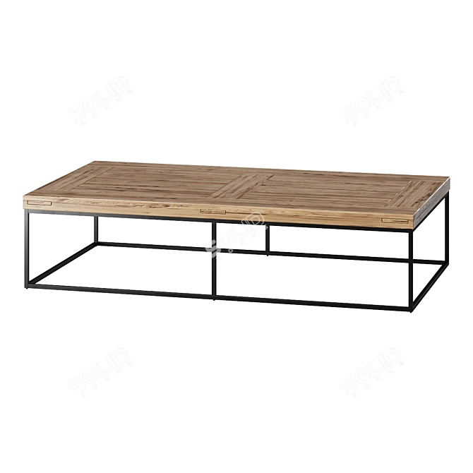 Pottery Barn Malcolm 72" Coffee Table 3D model image 1