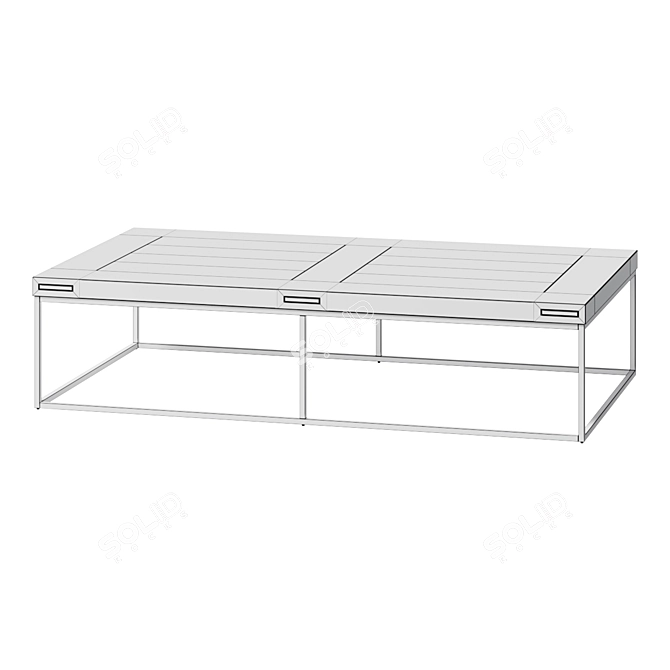 Pottery Barn Malcolm 72" Coffee Table 3D model image 2